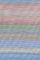 Blå/grøn/laks/sand