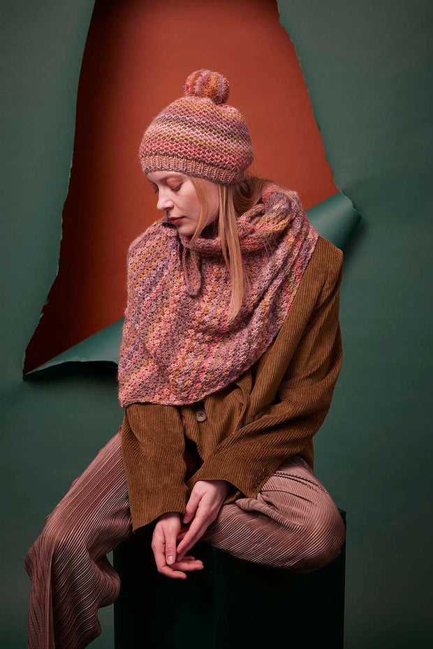 Cheryl triangulær shawl garnpakke INCL trykt opskrift