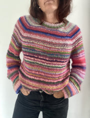 Striped vibe sweater garnpakke INCL trykt opskrift