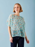 Oversize t-shirt med drejet rib INCL trykt opskrift