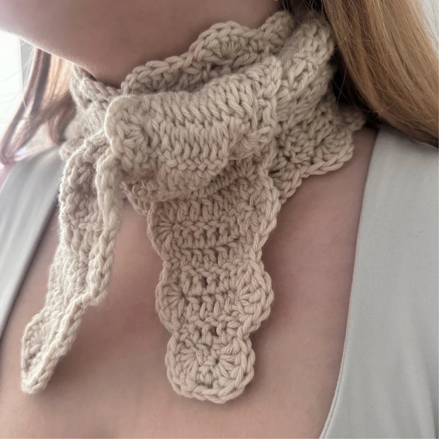 Muslinge scarf garnpakke 100% cashmere INCL digital opskrift