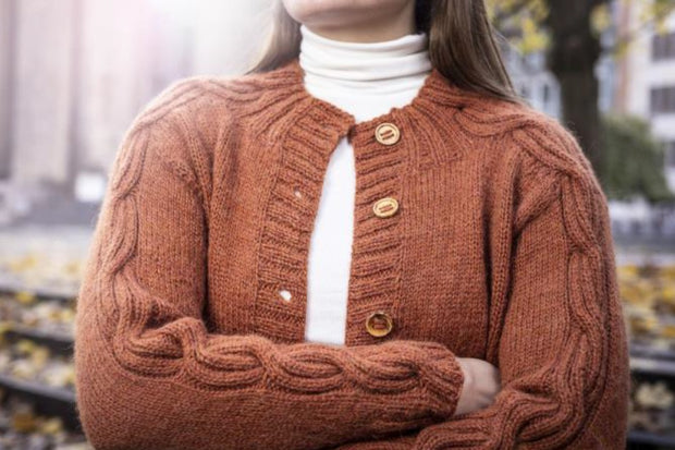 Nordic Waves cardigan garnpakke INCL trykt opskrift