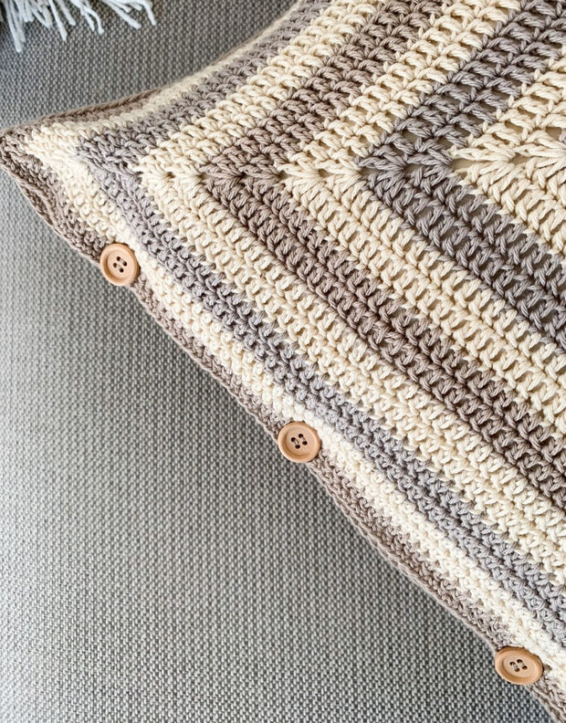 Square pillow garnpakke incl digital opskrift.