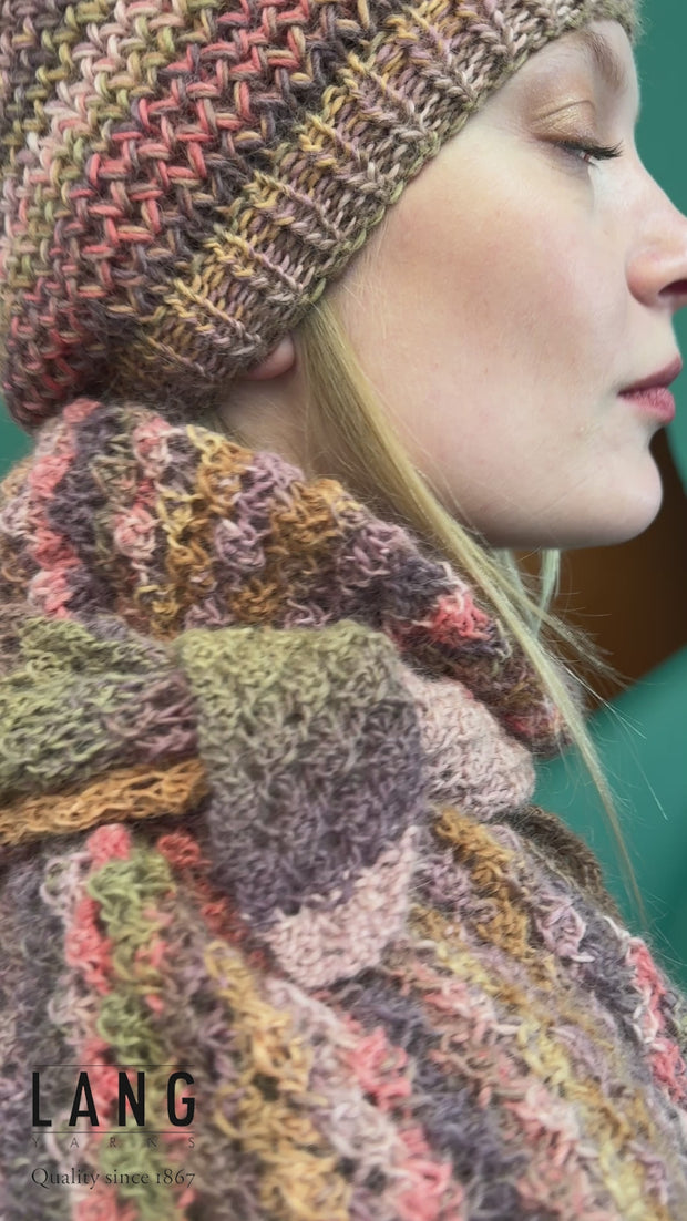 Cheryl triangulær shawl garnpakke INCL trykt opskrift